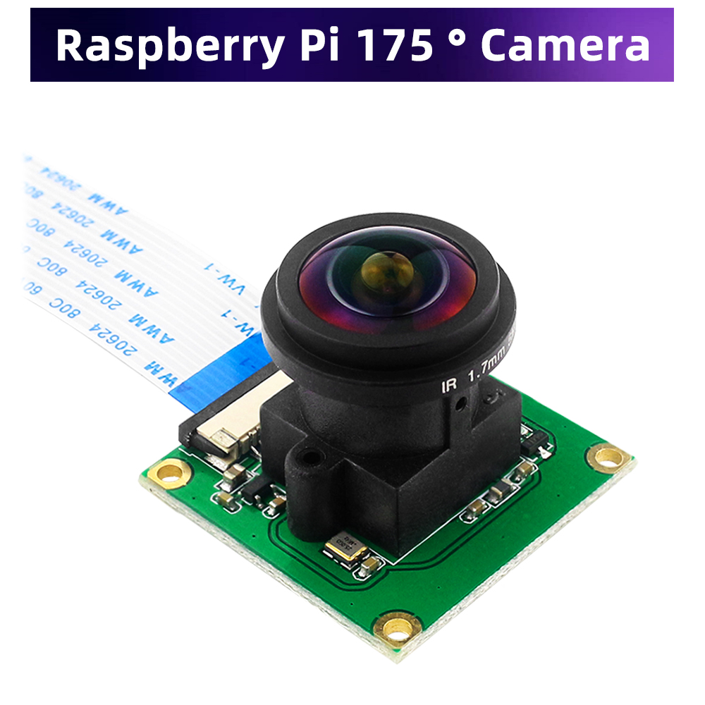 Raspberry Pi Global Shutter Camera Imx296 - กล้องราสเบอร์รี่ Pi เซ็นเซอร์ OV5647 175องศา5MP เลนส์ฟิชอายมุมกว้างสำหรับ